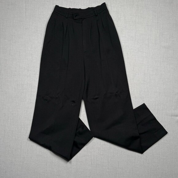 Vintage Saint Laurent Rive Gauche 2 Piece Suit Set Black One Button Size 42 - Picture 3 of 12